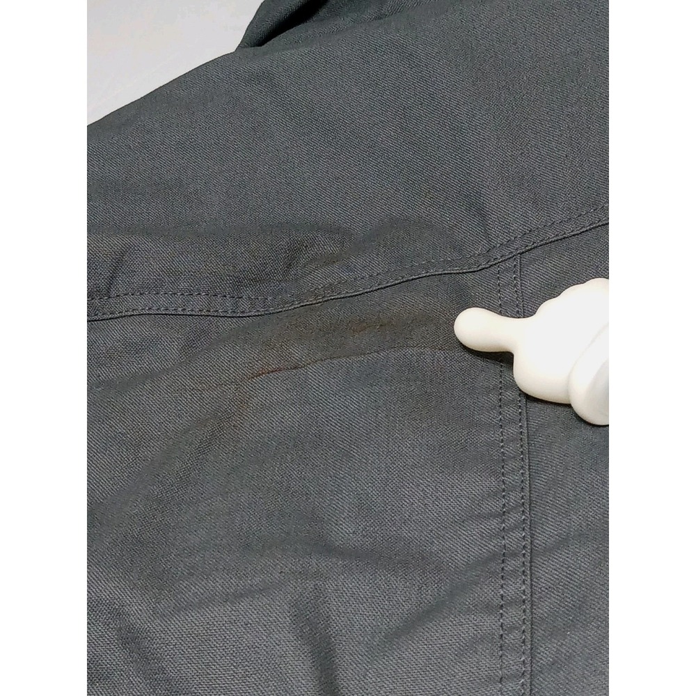 Wrangler Riggs Workwear Jacket Mens Large Gray Hooded Full Zip Work Coat - Picture 9 of 13